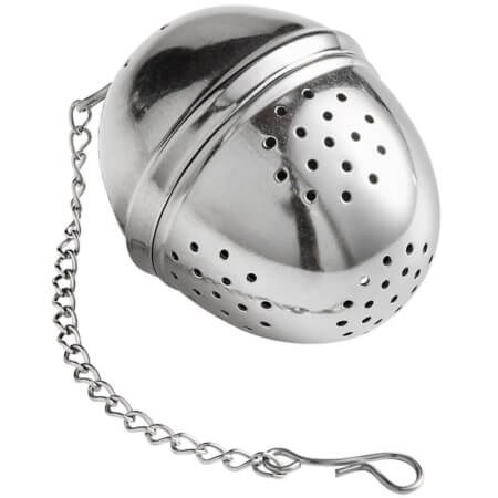 Chrome-Plated Tea Ball Infuser With Chain
